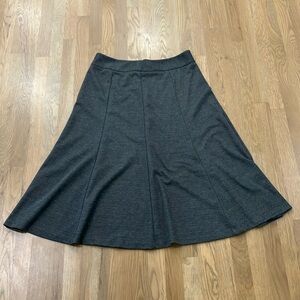 Coldwater Creek Women's Gray Polyester Modest Formal Business Casual Maxi Skirt